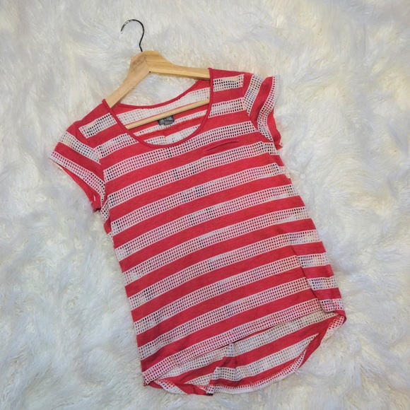 Mesh & Cotton striped Funky Tee - Picture 2 of 3